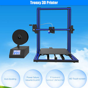 Tronxy 3D Printer Aluminium Frame Structure with Touch Screen Headbed Support Auto Leveling Resume Printing  X3SA-400