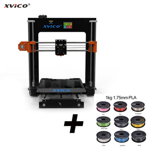 XVICO X1 3D Printer Kit Auto Leveling Resume Printing with 2.4 inch Color Touch Screen Supports Multiple Languages