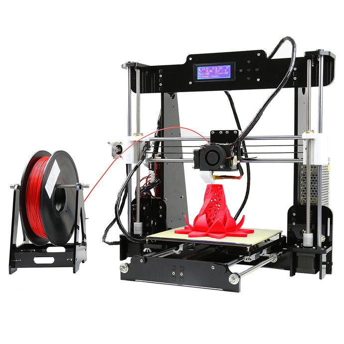 3D Printer Anet A8 High Precision Desktop 3D Printer DIY Kits i3 MK8 Extruder Nozzle LCD Screen with 8GB SD Card