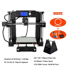 Load image into Gallery viewer, Anet A6 High Precision Big Size Desktop 3D Printer Kits i3 DIY Self Assembly LCD Screen with 16GB SD Card