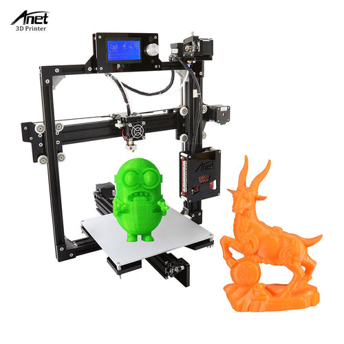 Anet A2 High Precision Desktop 3D Printer Kits DIY Self Assembly LCD Screen Aluminum Alloy Frame i3 with 8GB SD Card