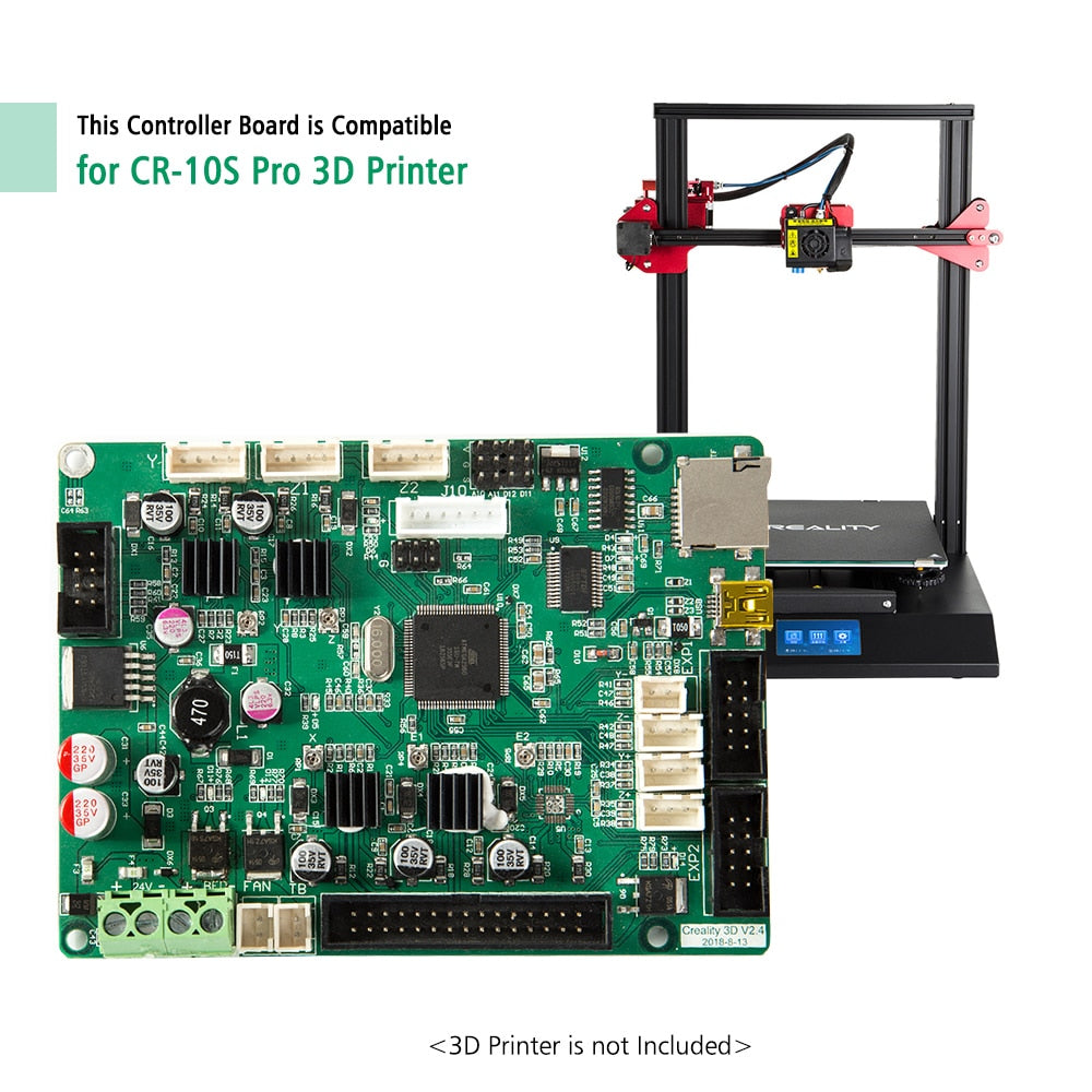 Creality 3D Controller Board Mainboard Motherboard 24V Power Input with USB Port Compatible for CR-10S Pro 3D Printer DIY Kit