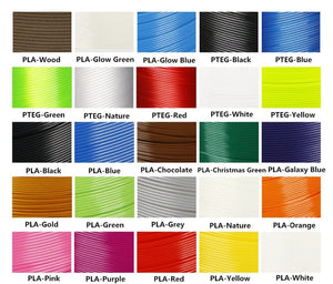 YouSu PLA/PETG Filament 1.75MM High Tenacity Dimensional Accuracy No Clogging Filaments Printing Consmables for 3D Printers