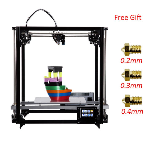 Flsun Square 3D Printer Kit Large Printing Area 260*260*350mm 3D Printer Heated Bed 3.2 Inch Touch Screen One Roll Filament