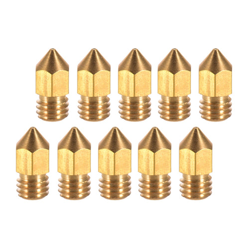 Creality 3D Printer Extruder Brass Nozzle Print Head 0.4mm Output for CR-10 Series Ender-3 1.75mm PLA ABS Filament 1/5/10pcs