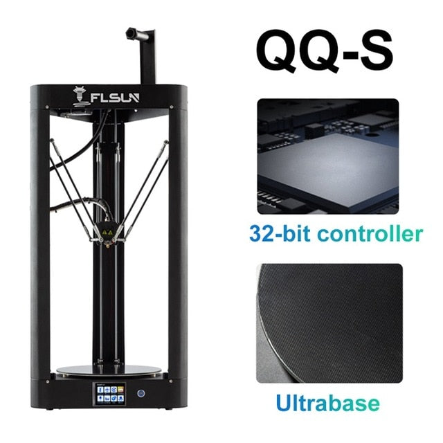 2019 NEW 3D Printer Flsun QQ-S Kossel Auto Level Sensor Lattice HeatBed Pre-assembly Titan Touch Wifi 32bits boad High speed